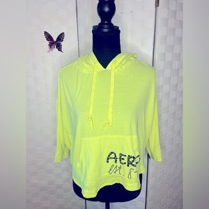 ☀️Aeropostale-Neon Cropped, Hooded Top/Size XS